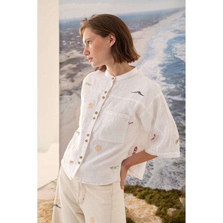 Camisa Ala Detail Blanco