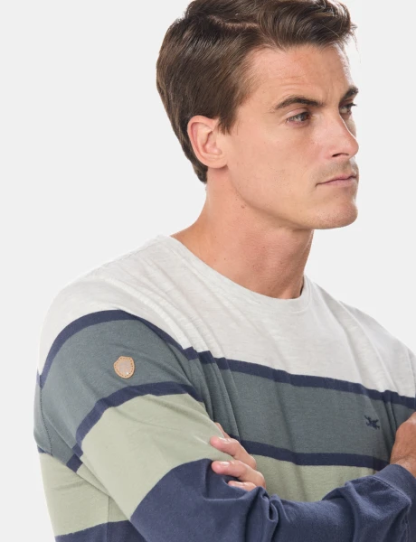 REMERA RAYADA Verde