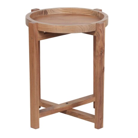 MESA AUXILIAR MADERA MARRON BANDEJA CASTAÑO