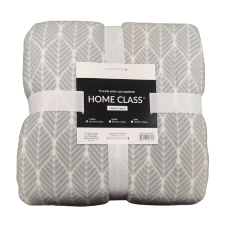 Frazada con Corderito King Size Home Class 240 x 260 cm Arabesco Gris