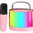 Parlante Bluetooth Karaoke Con Micrófono Portatil Luces Rgb® Variante Color Rosa