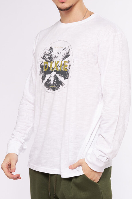 T-SHIRT ML CREATE DIXIE Blanco