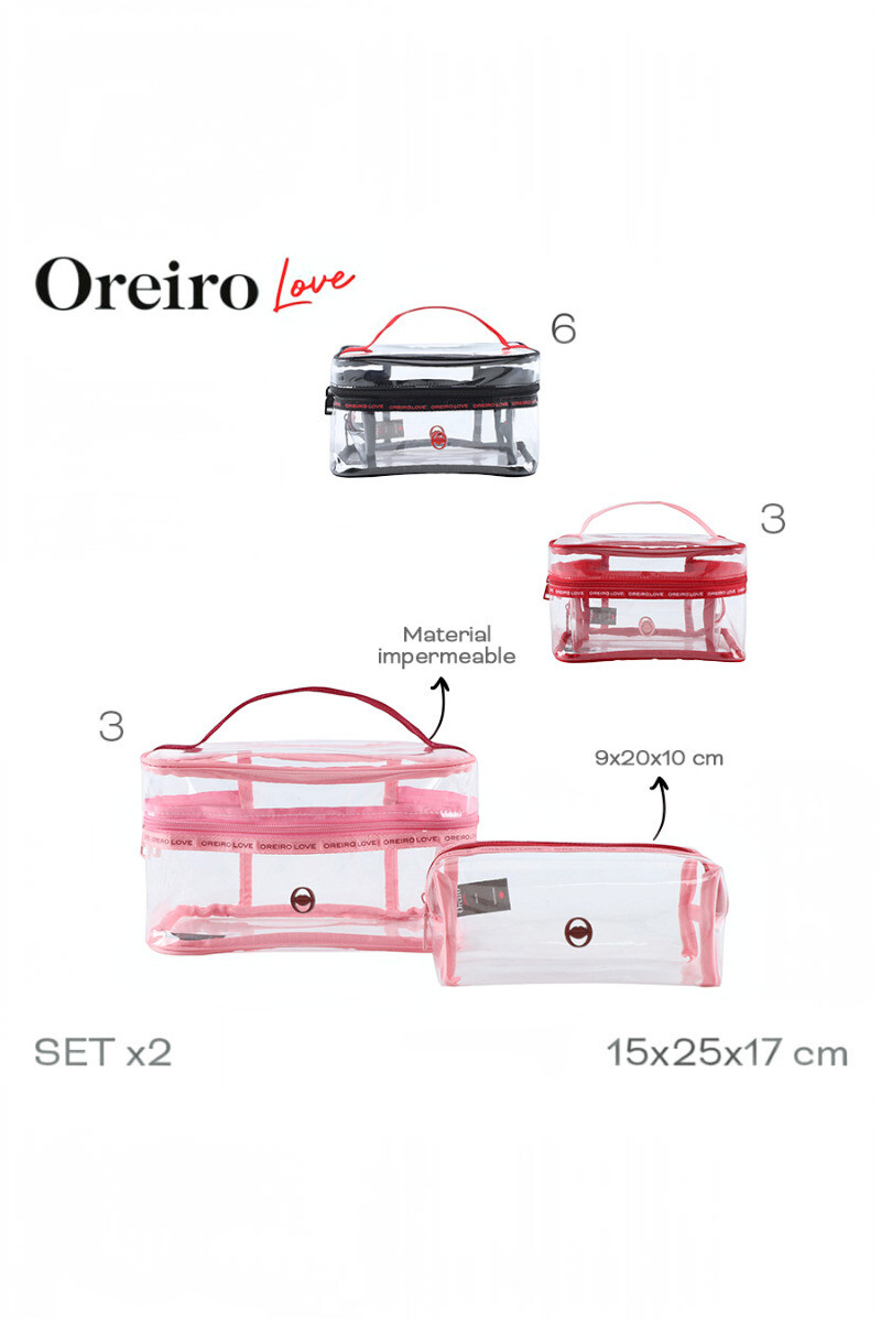 Set/3 Necessaire Oreiro Negro
