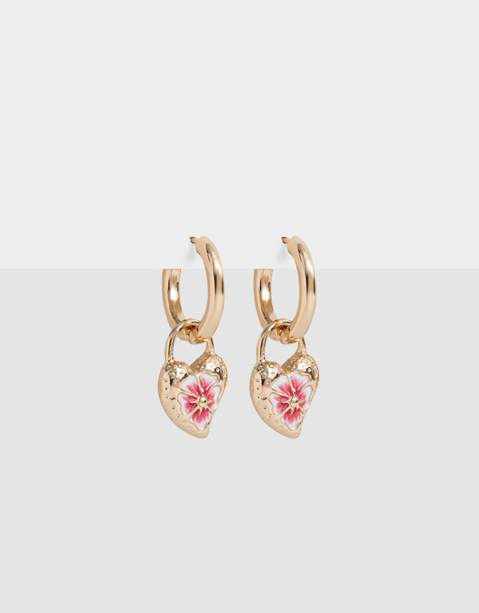 Aros Argolla Con Dije Corazón 