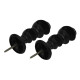 Barrote cortina metal EuroClassic DUO 2,0m + 2 soportes NEGRO
