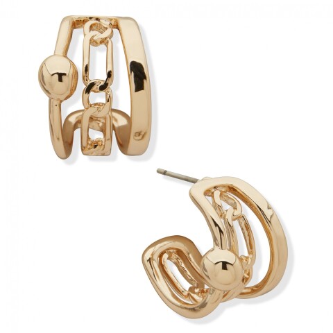 Pe 18Mm Triple Hoop Pst Gold