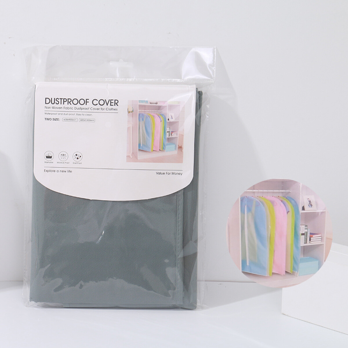 Set Bolsas De Tela No Tejida Para Guardar Ropa - Gris 