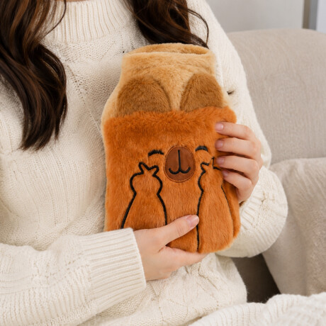Bolsita de Agua Caliente 500ml con Funda de Peluche Carpincho Marron