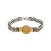 Pulsera San Benito-Plata y Oro-Sin Piedra-PU5065 sinpiedra
