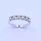 Anillo medio sin fin oro 18k blanco con brillantes engarce 4 puntas Anillo medio sin fin oro 18k blanco con brillantes engarce 4 puntas