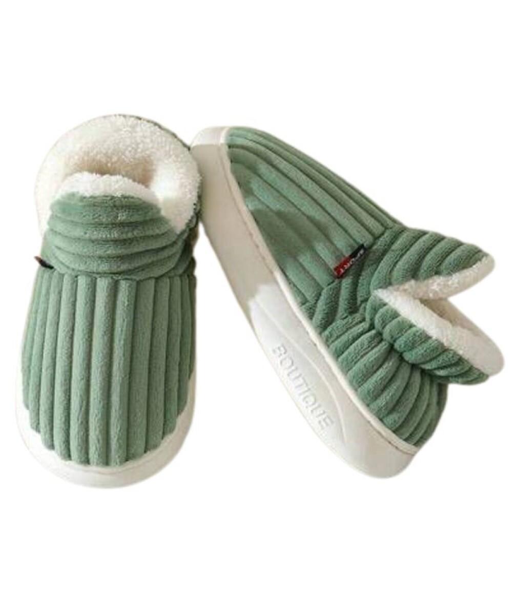 Pantufla de Felpa Super Abrigadas Antideslizante Unisex - Verde 
