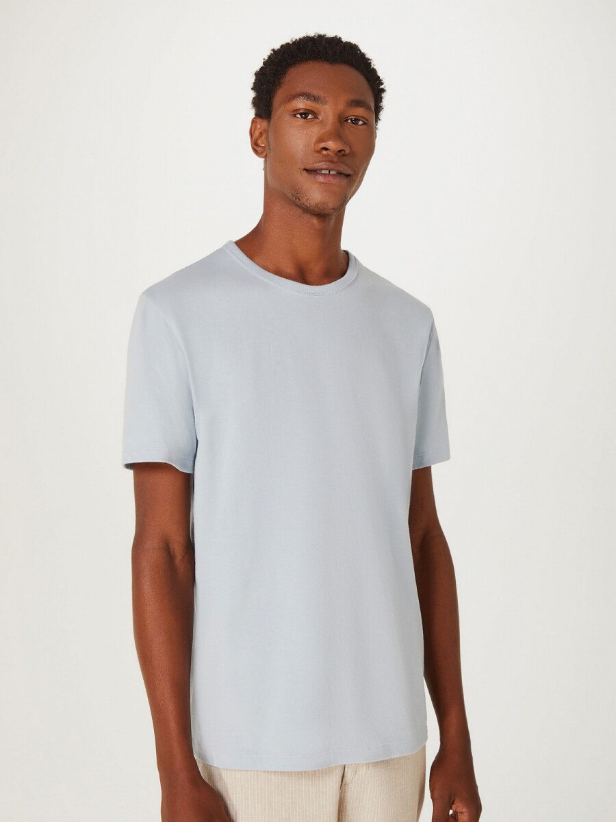 CAMISETA MANGA CORTA SLIM - CELESTE 