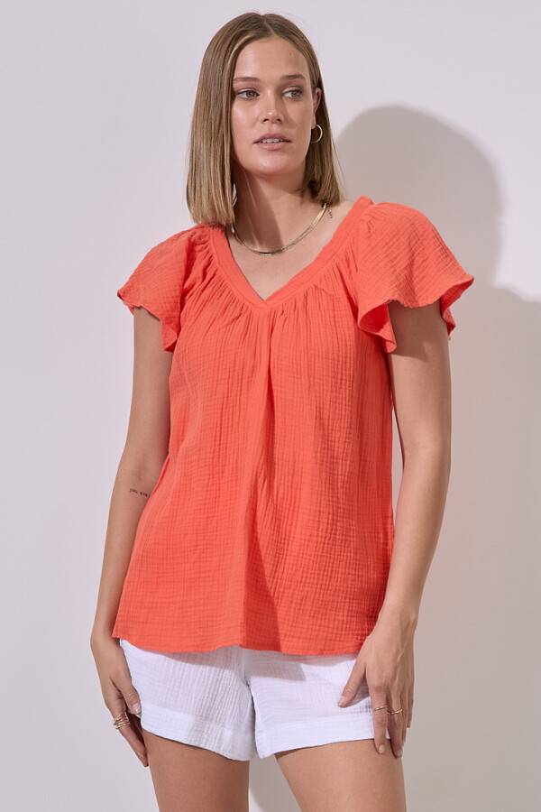 Blusa Algodón ANARANJADO