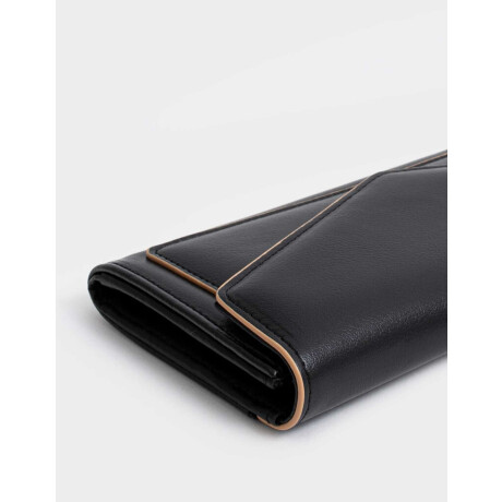 Billetera Fichero Solapa Negro
