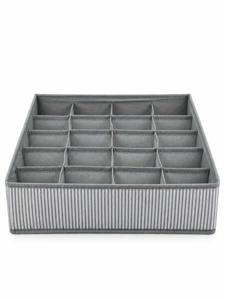 ORGANIZADOR DE ROPA INTERIOR 20 COMP. GRIS
