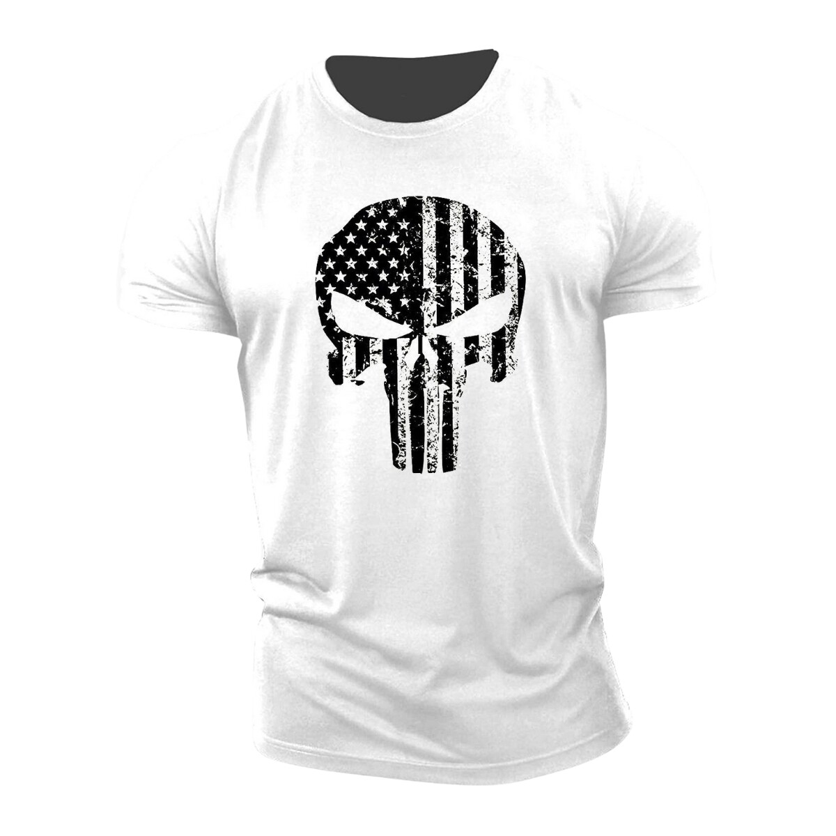 Remera de algodón Punisher USA - Blanco 