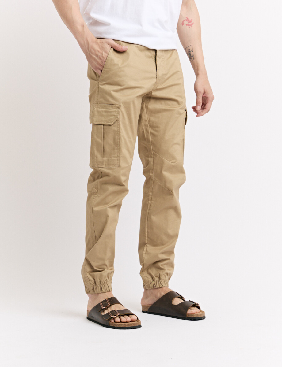 080557 PANTALON HARRINGTON LABEL Beige