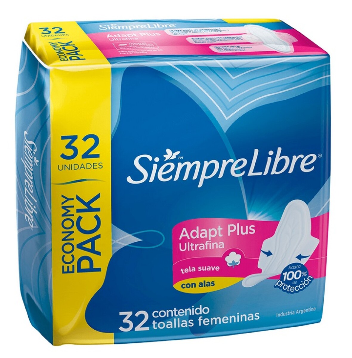 TOALLAS FEMENINAS SIMPRE LIBRE ADAPT PLUS ULTRAFINA C/ALAS 32 UNID 