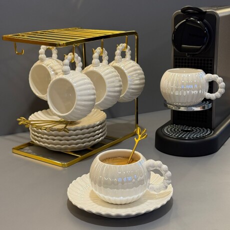 Juego De Café Con Soporte / Platillos / Cucharas 220ML Juego De Café Con Soporte / Platillos / Cucharas 220ML