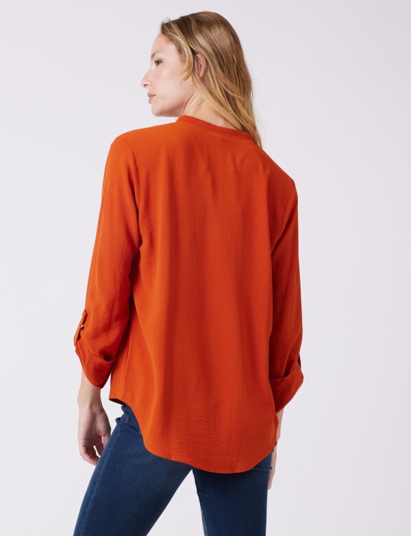 Blusa Escote V TERRACOTA