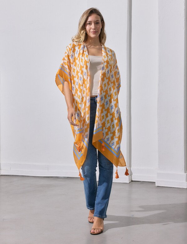 Kimono Printed ANARANJADO/MULTI