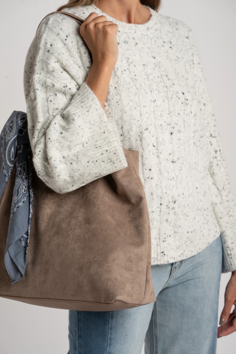 Sweater Texturado Bouttonne Gris Melange