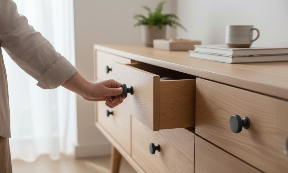 Tirador pomo c/textura 751 titanio Tirador Pomo C/textura 751 Titanio