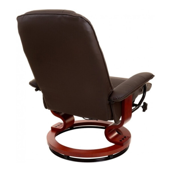 Sillón Ejecutivo Masaje Calefacción Apoyapies Cuerina MARRON
