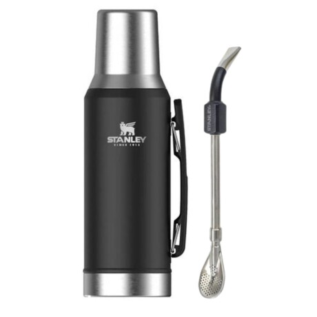 Set Stanley Termo tapa mate 2en1 1,2ml + Bombilla Negro