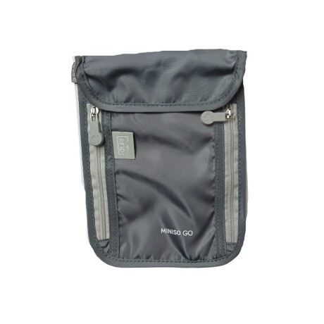 Porta pasaporte gris