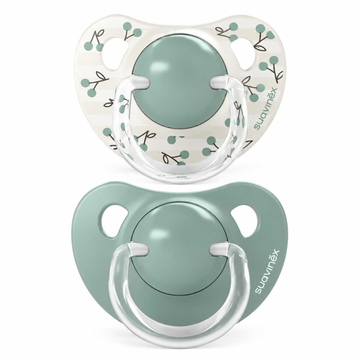 Set x2 chupete suavinex SXPRO anatomico 18m+ - verde cerezas 