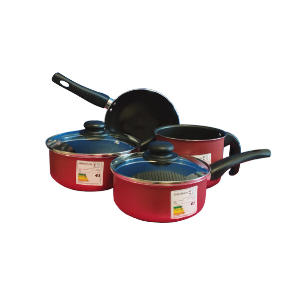 JUEGO C/4 OLLAS CEREZA LINEA CLASSIC JUEGO C/4 OLLAS CEREZA LINEA CLASSIC