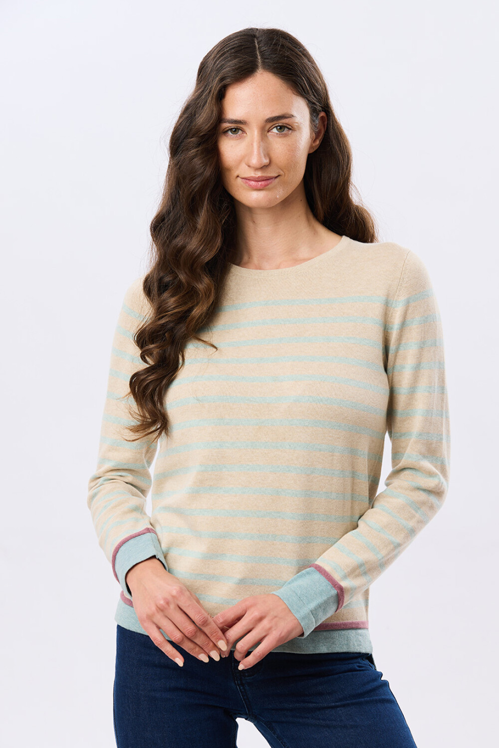 BUZO TEJIDO RAYADO Beige