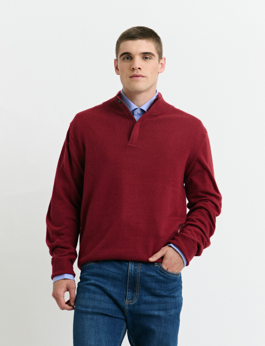 470416 SWEATER HARRY Rojo Oscuro