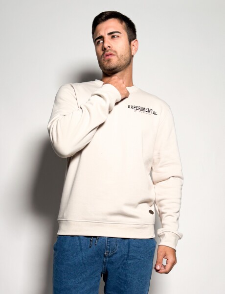 Buzo de algodon con estampas Davis Beige