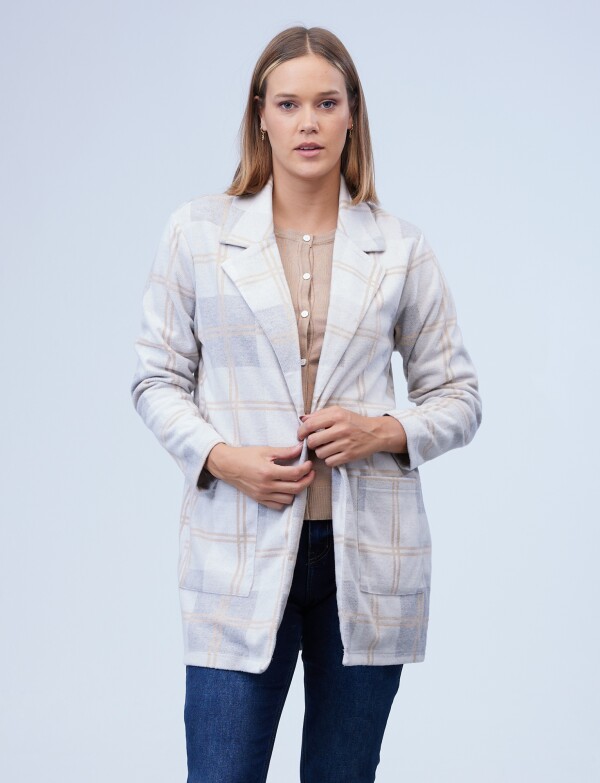 Blazer Cozy Cuadrille GRIS/MULTI