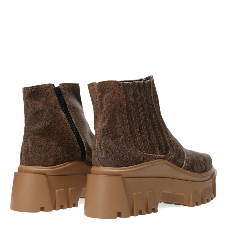 Botas de Mujer Miss Carol NING de cuero con elástico Marrón