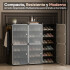 Armario Organizador de Zapatos IMBACK IBK-PLC003 | 6 Puertas, Modular, Resistente y Gran Capacidad Negro Armario Organizador de Zapatos IMBACK IBK-PLC003 | 6 Puertas, Modular, Resistente y Gran Capacidad Negro