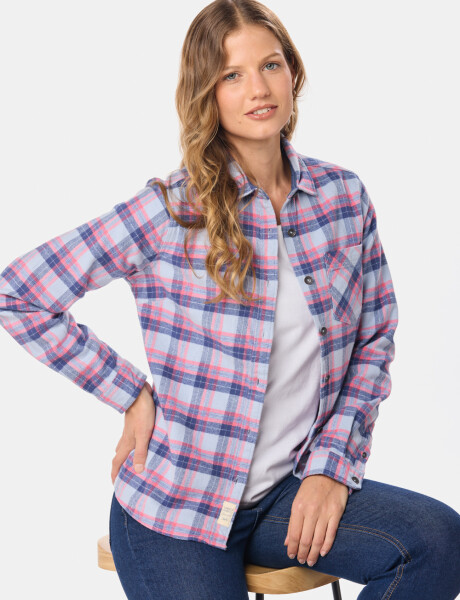 SOBRECAMISA CUADRO Celeste