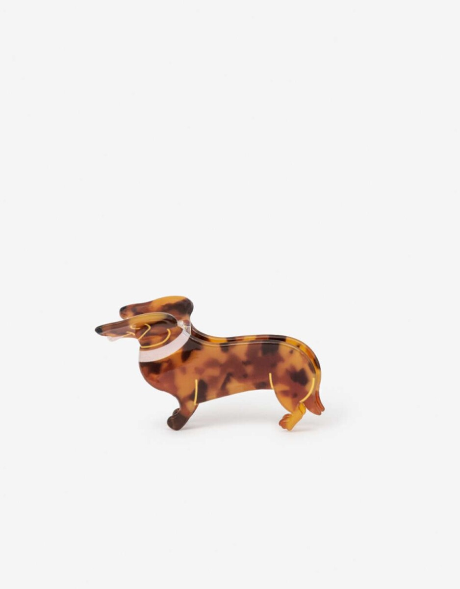 Broche De Perro Salchicha - Combinacion Tricolor 