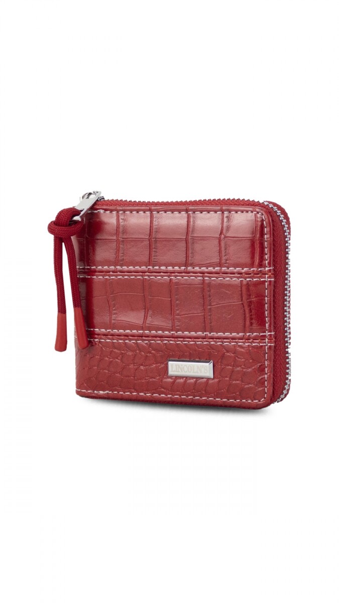 BILLETERA CANDELA CROCO - GRANATE 
