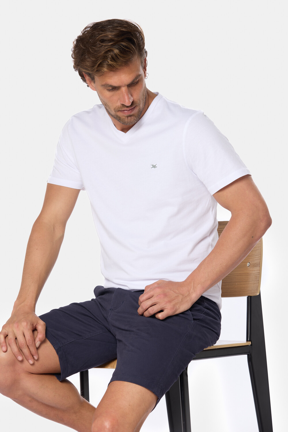 BERMUDA CON CINTURA ELASTIZADA Azul