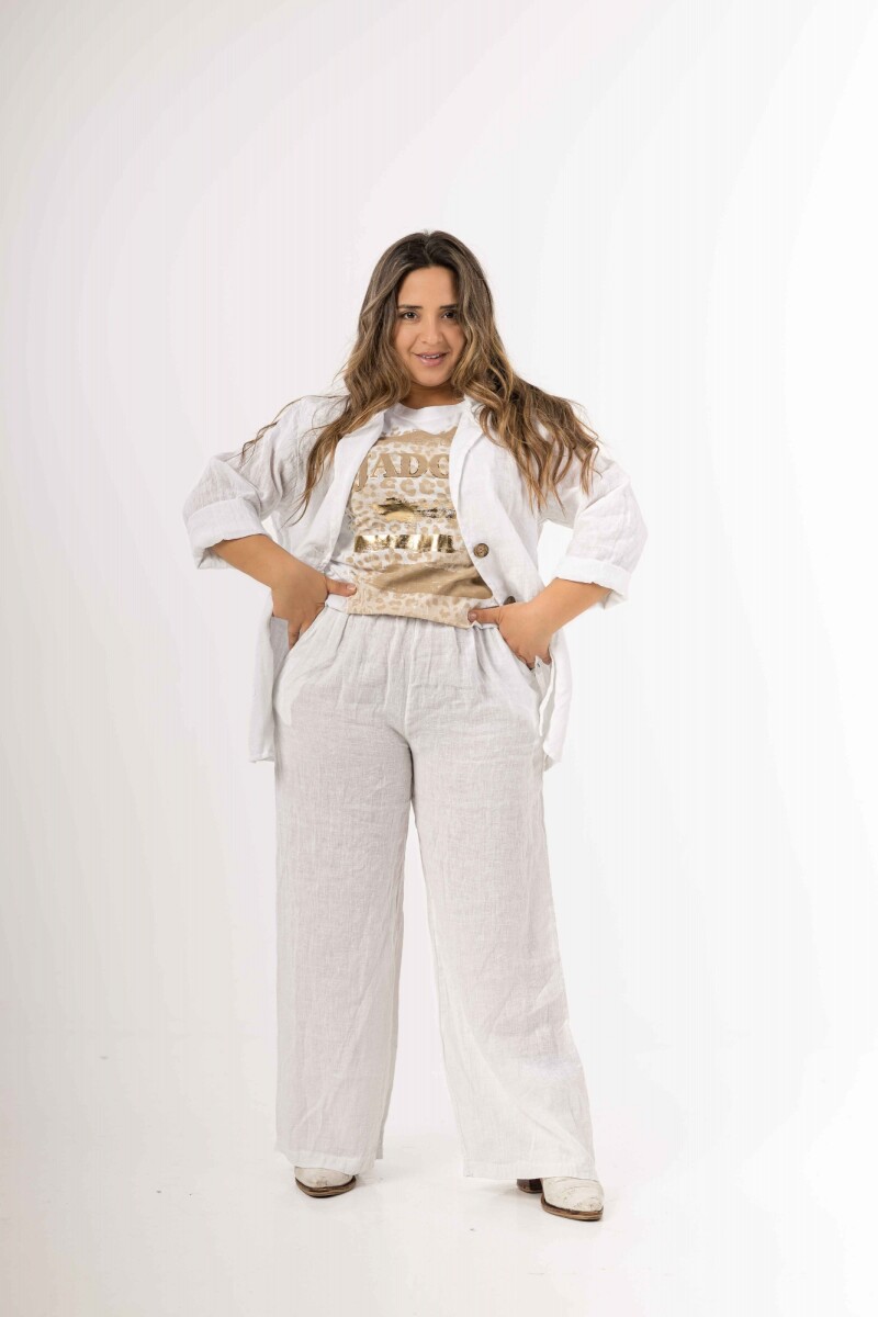 Blazer 100% lino Made in Italy - Blanco 