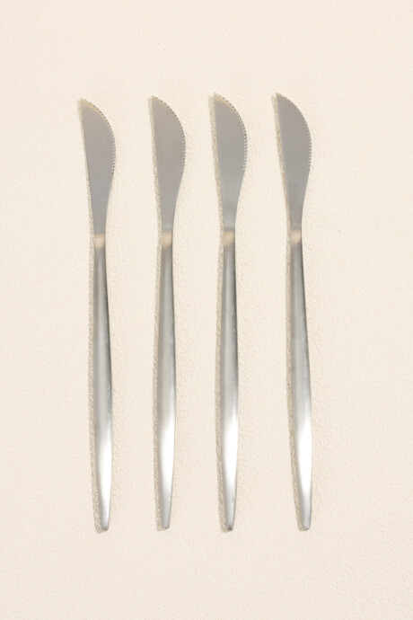 Cuchillo Fiordo, Set 4 Un. Plateado Color Unico