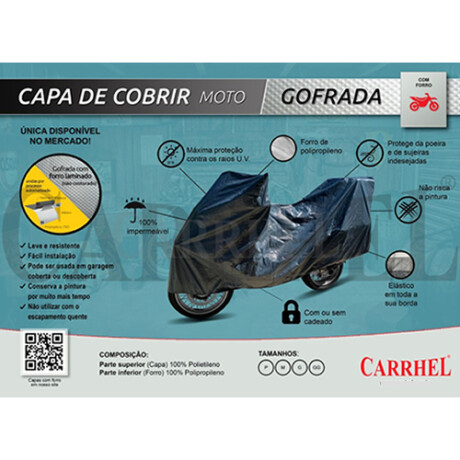 Funda para motos impermeable con filtro UV, Material tricapa, Marca Carrhel Funda para motos impermeable con filtro UV, Material tricapa, Marca Carrhel