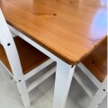 JUEGO DE COMEDOR 4 SILLAS BLANCO/NOGAL - BELLA JUEGO DE COMEDOR 4 SILLAS BLANCO/NOGAL - BELLA