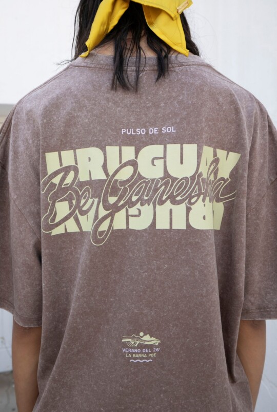 T-shirt Uruguay Marron