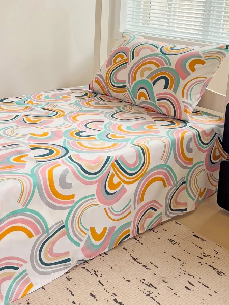 JUEGO DE SABANAS GEOMETRIC MULTICOLOR