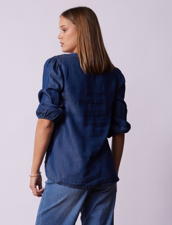 Blusa Lyocell JEAN OSCURO