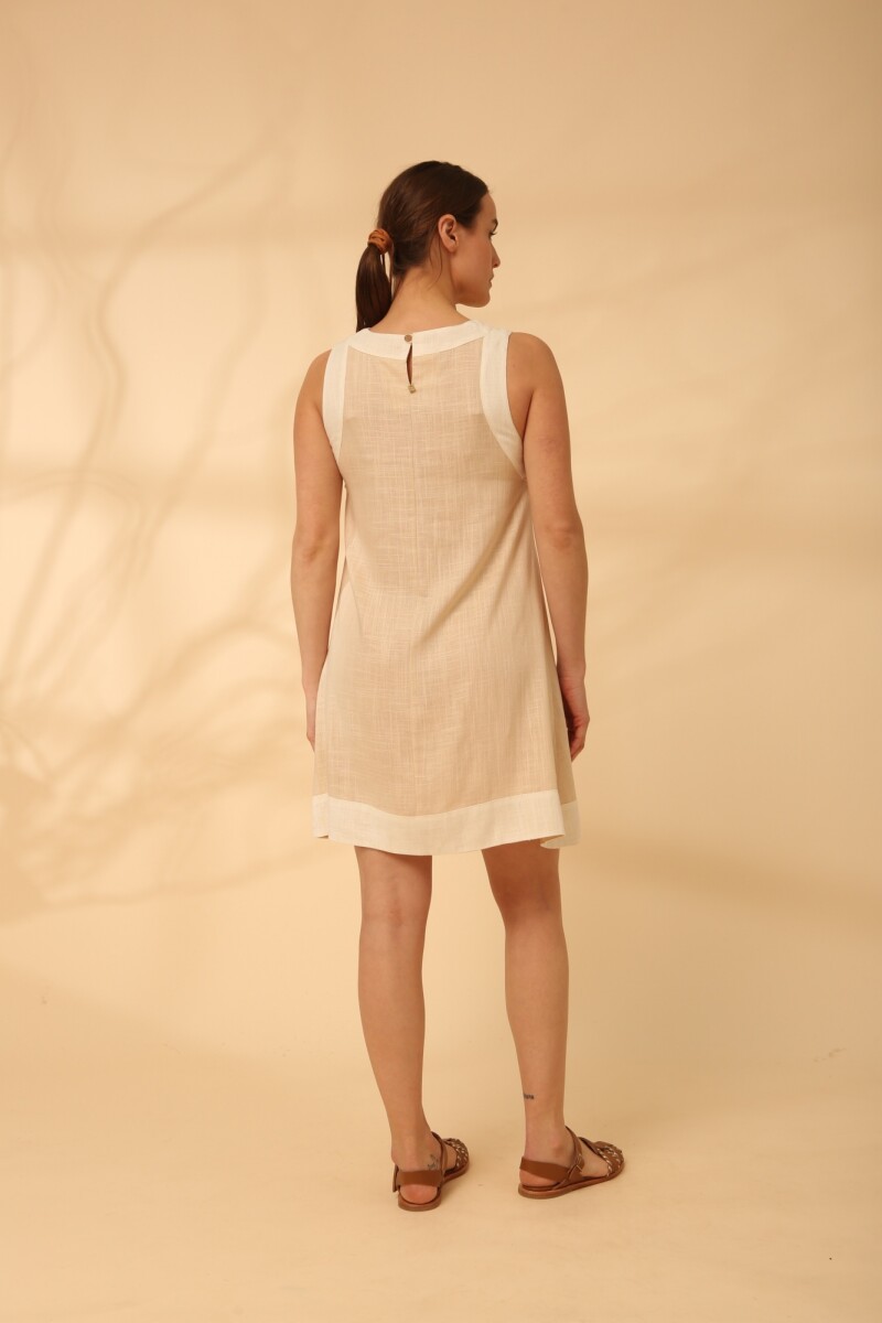 VESTIDO ACAI SHORT SS24 Beige Y Mant